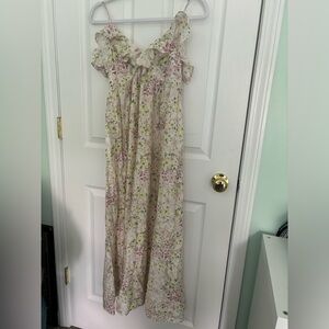 NEW Light Pink and Yellow Floral Maxi Dress